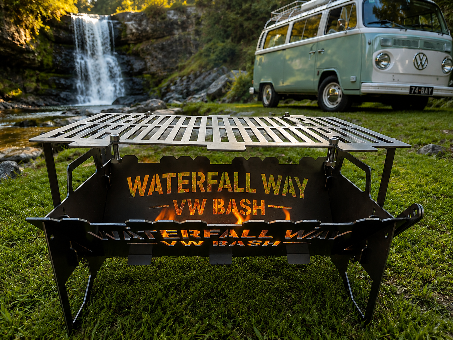 🔥 Portable Steel Fire Pit — Perfect for Camping & Outdoor Gatherings
