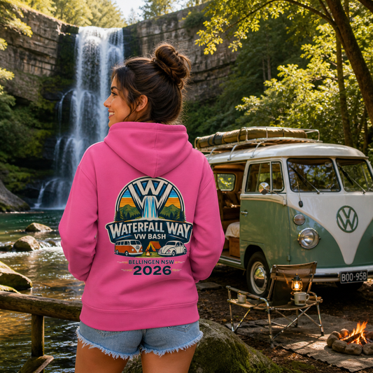 Waterfall Way VW Bash 2026 – Classic Fleece Hoodie