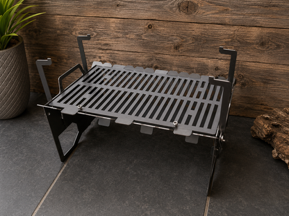 🔥 Portable Steel Fire Pit — Perfect for Camping & Outdoor Gatherings