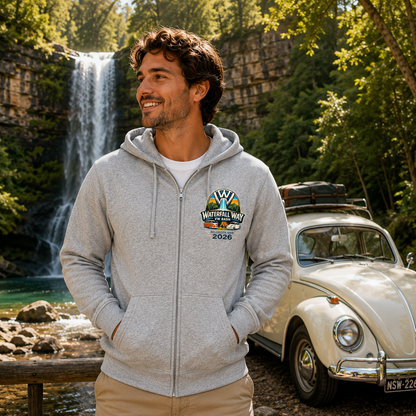 Waterfall Way VW Bash 2026 – Classic Zip Up Fleece Hoodie