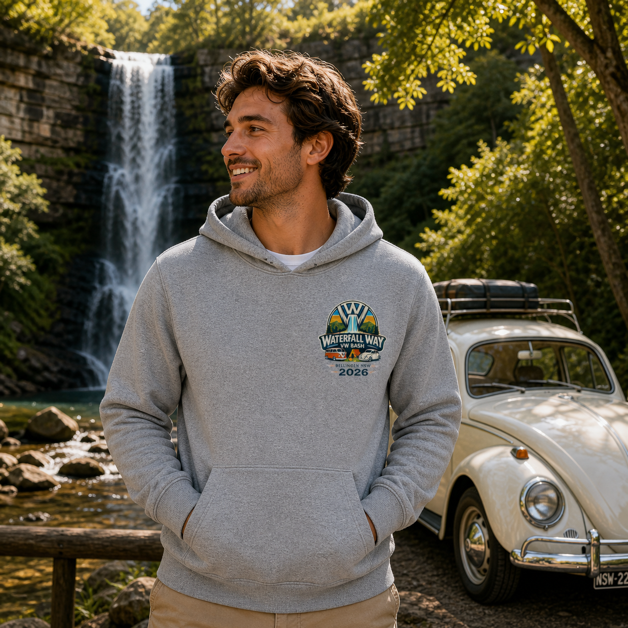 Waterfall Way VW Bash 2026 – Classic Fleece Hoodie